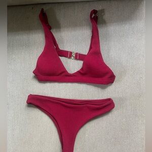 Maroon red bikini set